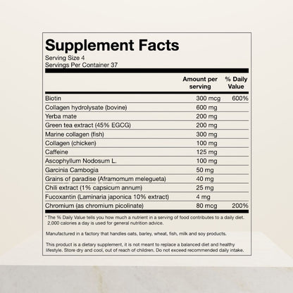 Collagen Fat burner, 150 capsules